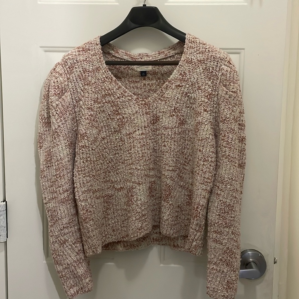 Cozy Pink and White Women's Sweater